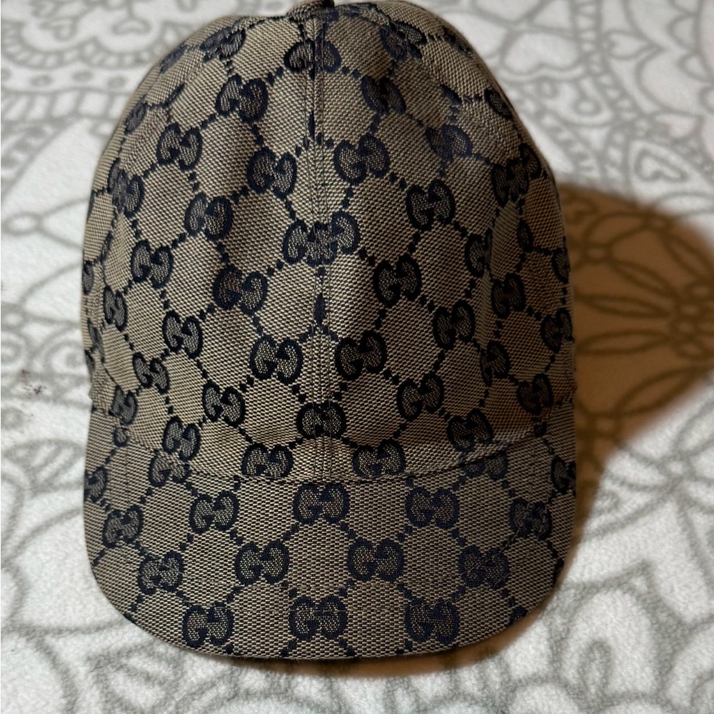 Kids Gucci original GG color beige canvas baseball caps 20 inches